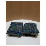 Christmas Set of 2 Scottish Tartan Throw Pillow Covers Farmhouse Classic Plaid Decorative Couch Pillows Home Decor for Sofa Living Room Bed 12x20 Inch, Green