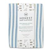 HonestBaby Unisex-Baby Fitted Crib Sheets Set Standard Mattress, 100% Organic Cotton Baby Boys, Girls, Neutral, 1 Pack - Sage, One Size - Retail: $35