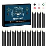 Spell Chime Candles 20 pcs Black Candles, 4 Tall Unscented Mini Taper Candle Magic Candle for Witchcraft, Wiccan Altar, Rituals, Prayer, Meditation, Birthday, Party, Home Decor, Halloween - Retail: $8