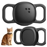DDJ for Tile Life360 Sticker (2024) Tracker Cat Collar Case, 2-Pack Silicone Anti-Lost Protective Cover Tile Tracker Holder for Dog & Pet Collars, Ultra Durable, Easy Installation, Lightweight, Black 