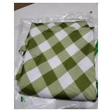 Waterproof Plaid Tablecloth Fabric - Round 90 Inch Classic Gingham Checker Table Cloth for Indoor/Outdoor Use - Buffalo Table Cover for Picnics, BBQs, and Parties - Retail: $24