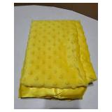 Baby Soft Minky Polyester Blanket with Satin Backing Baby Gifts for Boys and Girls (Yellow, 30x 40) - Retail: $20