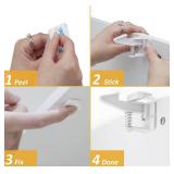 12 Pack Cabinet Locks Child Safety | Baby Safety Cabinet Locks NO Drilling 3M Adhesive Baby Proof Drawer Lock Child proofing cabinets latches for Kids Latch for Drawers & Door Child Safety Locks - Ret