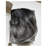 Long Grey Wavy Wig for Women 26 Inch Ombre Grey Middle Part Curly Synthetic Hair Wig Natural Look Heat Resistant Fiber for Daily Party Use - Retail: $30