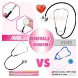 Doctor Costume for Kids Doctor Lab Coat for Kids Real Stethoscope, Girls Halloween Costumes age 3-11 (missing stethoscope) little stain on coat - Retail: $26