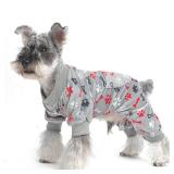 Soft Fleece Dog Pajamas for Small Medium Dogs, Dog Onesie Puppy Sweaters Clothes Jumpsuit Pjs, Cute Jammies Cat Coat Pet Costume Apparel - Retail: $16