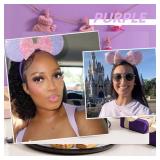 Mouse Ears Headbands for Women Groups Mouse Ears Shiny Bows for Birthday Themed Events Accessories Party (Purple1, One Size) - Retail: $8