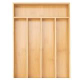 Silverware Organizer Kitchen Drawer Organizer Utensil Organizer Bamboo Silverware Holder Cutlery Organizer in Drawer Flatware Organizer Tray(5 slots, Natural - Retail: $14