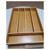 Silverware Organizer Kitchen Drawer Organizer Utensil Organizer Bamboo Silverware Holder Cutlery Organizer in Drawer Flatware Organizer Tray(5 slots, Natural - Retail: $14