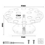 2 Pack Ice Cream Cone Holder, 16 Holes Acrylic Waffle Cone Display Stand, Clear Hand Roll Sushi Popcorn Rack for Party Buffet Birthday Wedding - Retail: $15