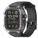 Rugged Band and Case Compatible with Apple Watch Ultra 3 2 1 49mm, iWatch TPU Sport Strap with Shockproof PC Frame Bumper for Man - Retail: $27