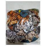 24Pcs/12 Pairs Big Dog Hair Bows Animal Print Zebra Leopard Snake Tiger Peacock Cheetah Snow Leopard Giraffe and Cow for Large Breed Girl Boy Bowknot Topknot Grooming Hair Accessories - Retail: $13