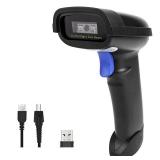 Bluetooth Barcode Scanner, Compatible with 2.4G Wireless & Bluetooth Function & Wired Connection, Connect Smart Phone, Tablet, PC, CCD Bar Code Reader Work with Windows, Mac, Android (NT-1228BC) - Ret