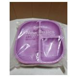 New Basics Silicone Toddler Plate - 3 Purple, Pink, Teal - Retail: $12