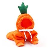 Warm Dog Winter Clothes Cute Fruit Dog Coat Hoodies Fleece Pet Dogs Costume Jacket for French Bulldog Chihuahua Ropa para Perro(Orange,XL) - Retail: $10