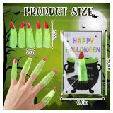33Pcs Halloween Witch Finger Pointer Reading Vampire Fingers Nail Set Glow in The Dark Fake Fingers Nail Trick Props for Costume Cosplay Party Accessories (Luminous Color) - Retail: $10