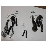 Free-fly 1 Pair Bike Brakes Mountain Bike V Brakes Set, Including V Brake for Front and Rear Wheel, Fit for Most Bicycle, Road Bike, MTB, BMX (Black) - Retail: $15