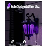 Smaller LED Purple Flame Light Bulbs -3W Christmas Flickering Light Bulbs with Gravity Sensing, E26 Base Christmas Purple Light Bulb Outdoor, Vintage Flame Bulbs (2 Pack) - Retail: $13