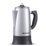 Elite Gourmet EC924 Electric Coffee Percolator, BPA Free, Keep Warm, Clear Brew Progress Knob, Cool-Touch Handle, Cordless Serve, 12-Cup, Stainless Steel - Retail: $46