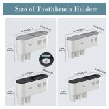 Toothbrush Holders Wall Mounted, Toothbrush Holder with Automatic Toothpaste Dispensers, 6 Brush Slots, 2 Magnetic Cups,1 Cosmetic Drawer Organizer and 1 Large Storage Tray - Retail: $28