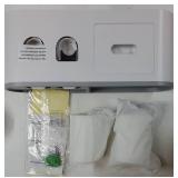 Toothbrush Holders Wall Mounted, Toothbrush Holder with Automatic Toothpaste Dispensers, 6 Brush Slots, 2 Magnetic Cups,1 Cosmetic Drawer Organizer and 1 Large Storage Tray - Retail: $28