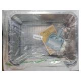 Aothey Rabbit Litter Box, Extra Large Bunny Litter Box with 304 Stainless Steel Sifting Tray & Hooks, Rabbit Litter Box, Easy to Clean and Odor Control (17.7'x13.8'x5.9') - Retail: $69'