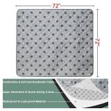 2 Pack 72x 72' Waterproof Non Slip Wee Wee Pad Reusable Washable Pee Pads for Dogs Absorbent and Leakproof Training Mats for Potty, Bed, Sofa, Potty Training - Retail: $46'