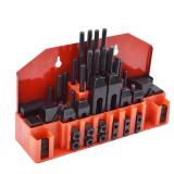 58 Pcs Pro-Series 7/16 Inch T-Slot Hold Down Clamp Clamping Kit Replacement for Bridgeport Mill Set Up Set (3/8-16) - Retail: $53