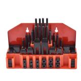 58 Pcs Pro-Series 7/16 Inch T-Slot Hold Down Clamp Clamping Kit Replacement for Bridgeport Mill Set Up Set (3/8-16) - Retail: $53