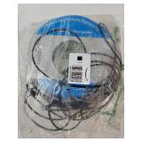 100M/328FT OM3/OM4 LC to LC Outdoor Armored Fiber Optic Patch Cable, Multimode Duplex 50/125m, 10Gb/40Gb/100Gb, Industrial TPU Jacket, Direct Burial, Uniboot, MMF, OD 5mm, Pulling Eye Kit Installed - 