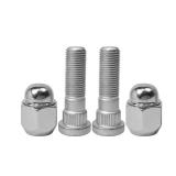 4PCS M12x1.25 Wheel Lug Stud Nut Set Compatible with Nissan Rogue Altima Frontier Murano Pathfinder 200SX 350Z Maxima GT-R Cube Infiniti G20 M35 G35 M45 Q45 611-114 40224ZN50A - Retail: $10