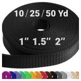 1.5 Inch Webbing â Black â 10 Yards â 1.5â Webbing for Climbing Outdoors Indoors Crafting DIY - Retail: $12