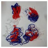 4 Pcs Small Net Replacement for 8 Loops Mini Basketball Hoop, Rainproof Sunscreen for All-Weather 8-10.25' Rims Basketball Hoop Net for Indoor and Outdoor Replacement Net - Retail: $6'