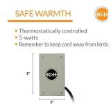 K&H PET PRODUCTS 100537786 Snuggle Warmer for Cage 12V for Exotic Pet Birds, Small/Medium (3 x 5'), Gray (B07HMLT6SM) - Retail: $50