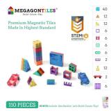 110PCS Premium Magnetic Tiles Set | STEM-Authenticated Magnetic Building Blocks | Educational Construction Toy for Kids Ages 3-8 (Boys & Girls) - Retail: $130