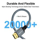 HDMI to VGA Cable 3.3FT. Aluminum Alloy Shell Nylon Braided & Gold-Plated Support 1080P/60HZ - Retail: $8