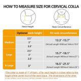 Soft Foam Neck Brace Universal Cervical Collar, Adjustable Neck Support Brace for Sleeping - Relieves Neck Pain and Spine Pressure, Neck Collar After Whiplash or Injury (2.5 Depth Collar, L) - Retail: