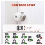 Mom's Choice Gold Awards Winner - EUDEMON 4 Pack Baby Safety Door Knob Covers Door Knob Locks(not Suit for All Door knobs)