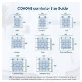 Quilted Twin/Twin XL Size Comforter - All-Season Down Alternative Duvet Insert - Luxury Hotel Winter Warm White Comforter with Anti-Clump Tech & 8 Tabs - Reversible 64'x88' - Retail: $40