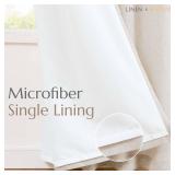 Lined Curtains for Patio Doors 100x84 1 Panel, Beige Light Filtering Curtains for Living Room Darkening Extra Wide 100 Inch Non-See-Through Privacy Room Divider Grommet Drapes - Retail: $60