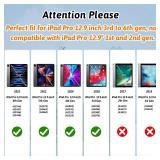 iPad Pro 12.9 Case 3rd/4th/5th/6th Generation, Kids Proof EVA Super Protection Cover for iPad Pro 12.9-inch 2022/2021/2020/2018 with Pencil Holder & Handle Stand, Green - Retail: $22