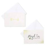 Bat Mitzvah Gifts for Girls Greeting Collection - 4 x 6 In, 36 Pack, Gold Foil - Mazel Tov Cards Bulk with Blank Interior - Retail: $14