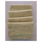 Kevin Textile Table Mats Set of 4 Heat Resistant Washable Placemats for Parties Buffet Dinner, 13 x 19 inches, Honey Yellow - Retail: $17