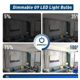 G9 Dimmable LED Light Bulb 3W Daylight White 6000K,40W 60W Halogen Equivalent, G9 Bulb 350 LM AC 120V for Chandelier Wall Pendant Ceiling Lighting Lamps No-Flicke,10-Pack - Retail: $21