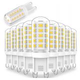G9 Dimmable LED Light Bulb 3W Daylight White 6000K,40W 60W Halogen Equivalent, G9 Bulb 350 LM AC 120V for Chandelier Wall Pendant Ceiling Lighting Lamps No-Flicke,10-Pack - Retail: $21