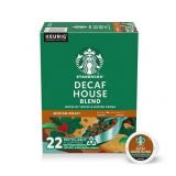 Starbucks Decaf House Blend Hot or Iced Coffee Medium Roast K-Cup Coffee Pods 22 Count Starbucks Decaf House Blend Hot or Iced Coffee Medium Roast K-Cup Coffee Pods 22 Count