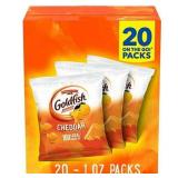 Goldfish Cheddar Cheese Crackers Baked Snack Crackers 1 oz on-The-Go Snack Packs 20 Count Box Goldfish Cheddar Cheese Crackers Baked Snack Crackers 1 oz on-The-Go Snack Packs 20 Count Box