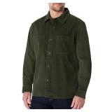 Amazon Essentials Men's Regular Fit Corduroy Overshirt, Dark Olive, Large - Retail $30 Amazon Essentials Men's Regular Fit Corduroy Overshirt, Dark Olive, Large - Retail $30