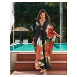 sunforyou Caftans for Women 4XL Black Elegant Moomoo Dresses70s Kaftan Print Colorful Floral Bikini Cover up Lightweight Loungewear(8693-34) - Retail $20 sunforyou Caftans for Women 4XL Black Elegant Moomoo Dresses70s Kaftan Print Colorful Floral Bikini Cover up Lightweight Loungewear(8693-34) - Retail $20