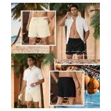 Neer 2 Pack Men's Linen Shorts L-5XL Big and Tall Regular Casual Lightweight Drawstring Summer Shorts with Pockets(Black, Apricot,4X-Large) - Retail $25 Neer 2 Pack Men's Linen Shorts L-5XL Big and Tall Regular Casual Lightweight Drawstring Summer Shorts with Pockets(Black, Apricot,4X-Large) - Retail $25